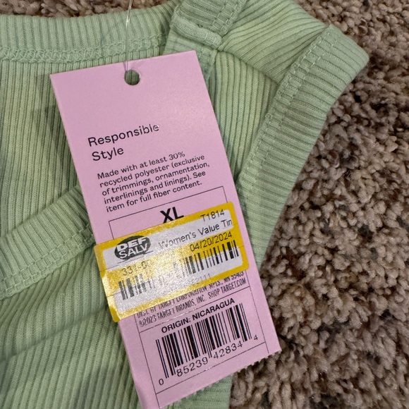 Wild Fable Size XL (juniors) lime green tank top - Picture 5 of 6